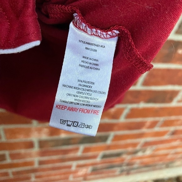 Rae Dunn womens medium red christmas ho ho ho long sleeve pajama shirt - Picture 6 of 9